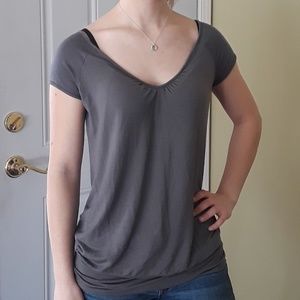 Grey loose fitting blouse